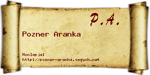 Pozner Aranka névjegykártya